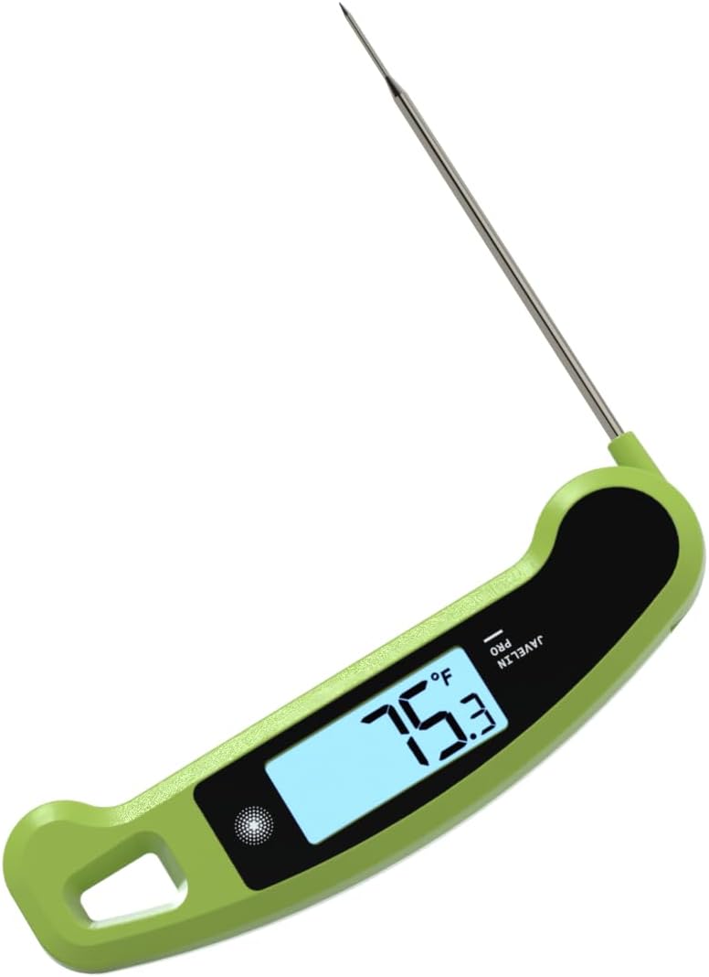 Lavatools PX1D Javelin PRO Duo Ultra Fast Professional Digital Instant Read Meat Thermometer for Grill and Cooking, 110cm Probe, Auto-Rotating Backlit Display, Splash Resistant – Wasabi - Image 2