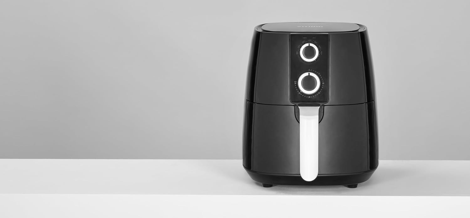 Vitinni 3.8L Air Fryer, Small and Compact, Easy to Control Manual Air Fryer, Perfect for Smaller Kitchens and Caravans, Rapid Circulation Reaching 200 Degrees Celsius, 30 Minute Timer - Image 9