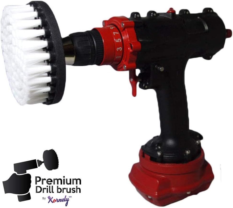 Premium Drill Brush Professional – Extra-Soft 13 cm White | Scratch-Free Cleaning Brush for Carpet, Upholstery, Leather Seats, Glass, Furniture and Car Interior - Image 12