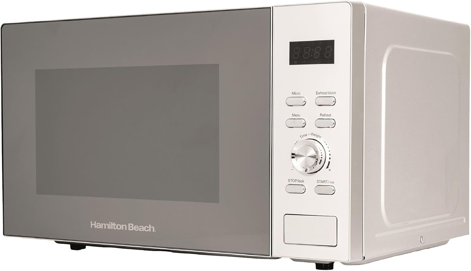Hamilton Beach Microwave, 30L, 950W, Family-Size, Digital Controls, 8 Pre-Set Programs, 5 Power Levels, Large Capacity, Defrost Function, Child Lock, Silver - HB30FUXP04S