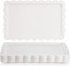 Peohud 12 Pack White Plastic Servin...