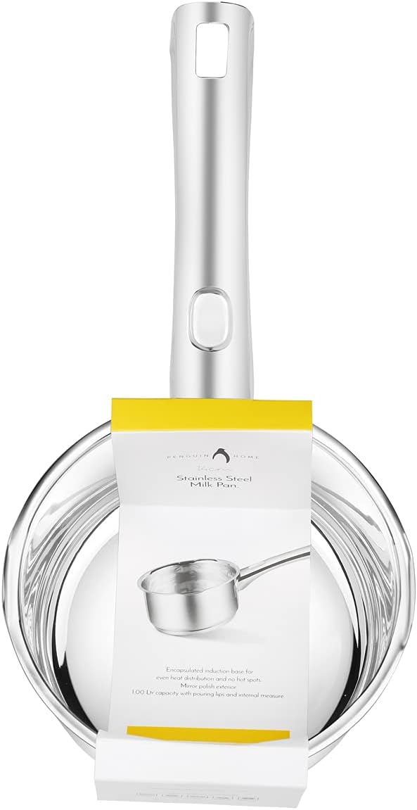 Penguin Home Stainless Steel Milk Pan 14cm/1 Litre Capacity/Double Sided Pouring Lips/Suitable for Induction, Ceramic, Gas & Electric Hobs/Versatile Cooking Pot/Saucepan/Small Milk Pot/Dishwasher Safe - Image 7