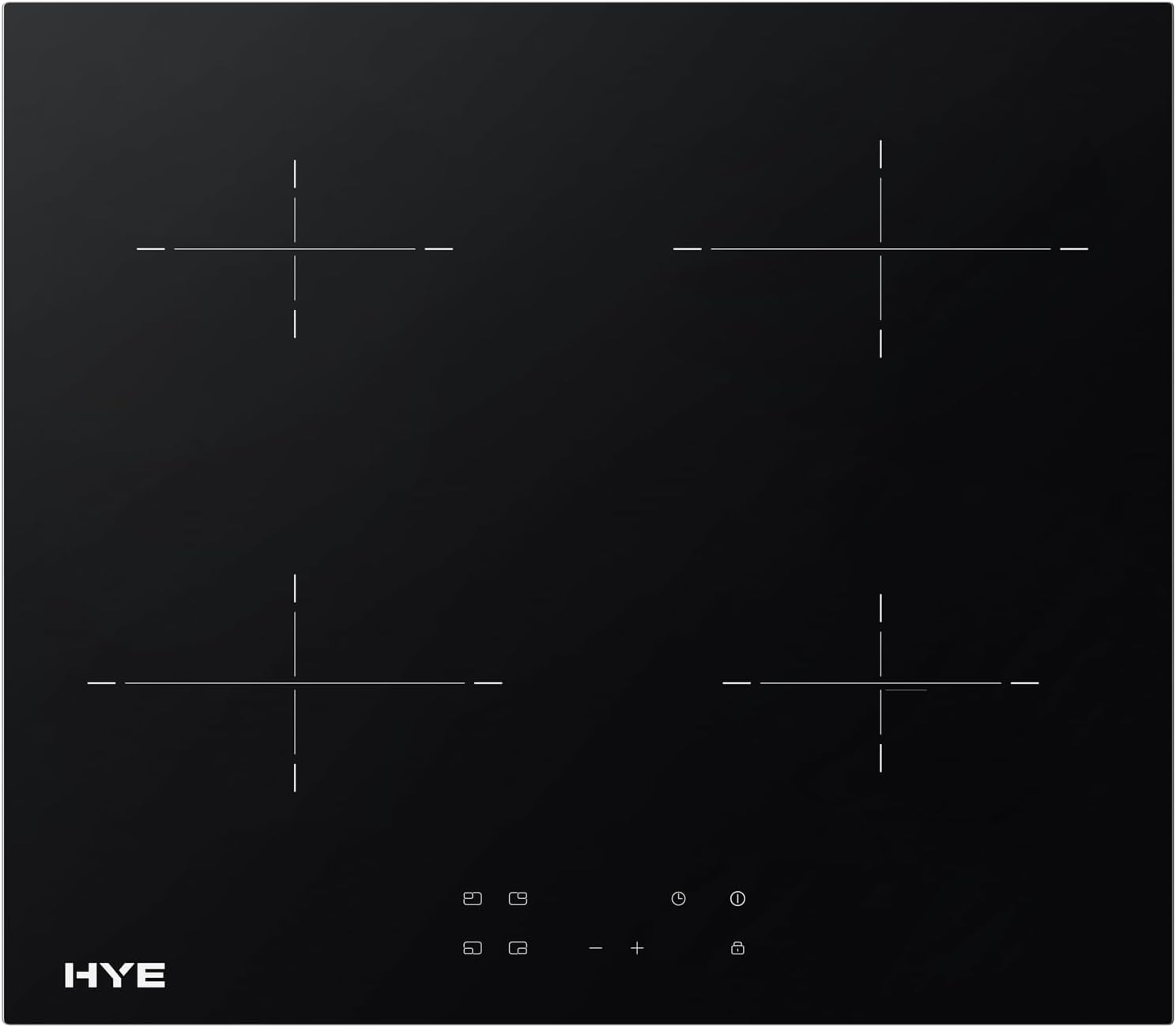 HYE Built In Electric Oven & Induction Hob - 60cm Electric Oven, 4 Zone Induction Hob, Simple & Intuitive Controls, Sleek Black Finish, Perfect For Modern Homes - C01BI60S22 - Image 3