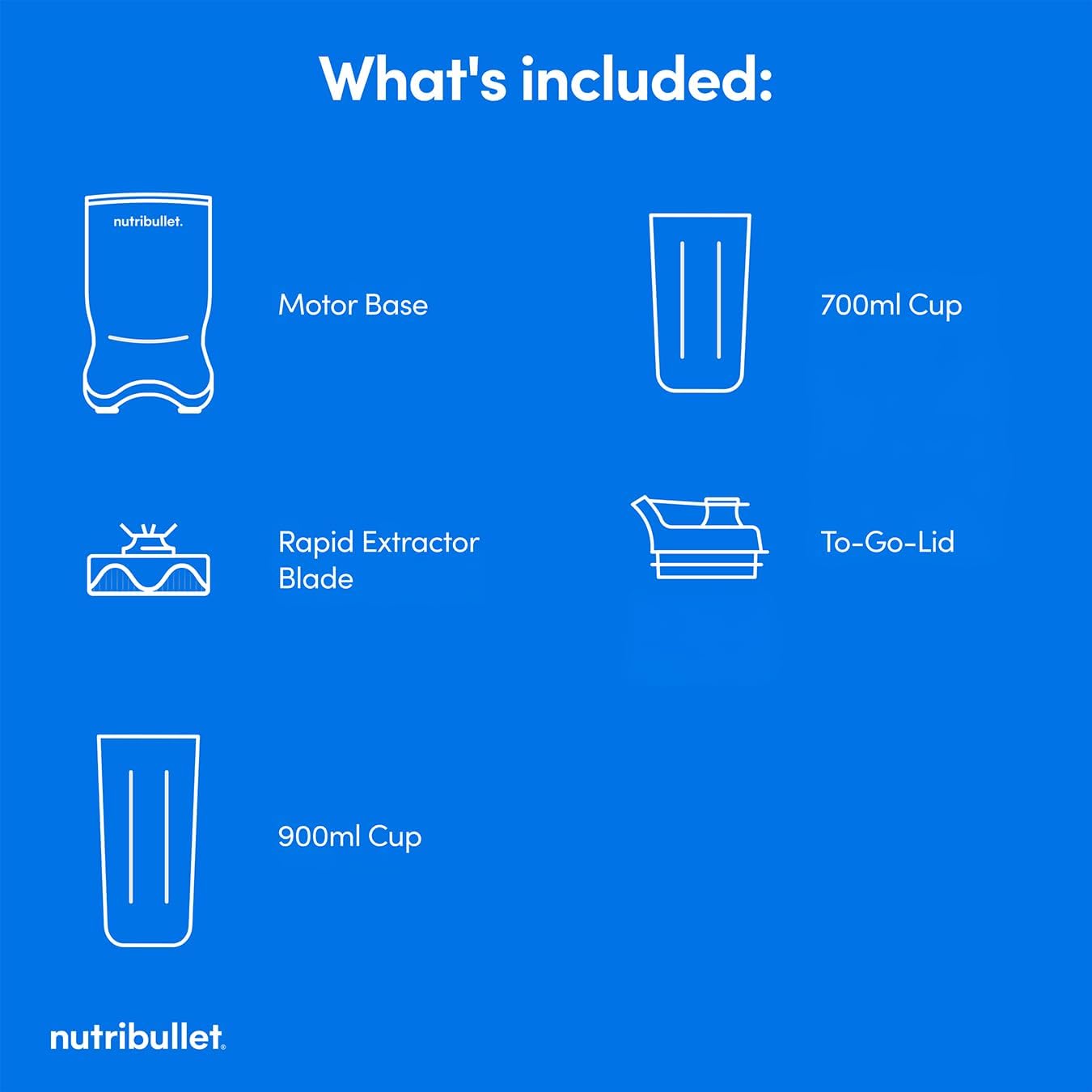 nutribullet Ultra 1200W Personal Blender Silver - With Rapid Extractor Blade, 900ml Cup, To-Go Lid & Guide - Quiet Yet Powerful Single Serve Blender - Illuminated Interface with 2 Blending Options - Image 8