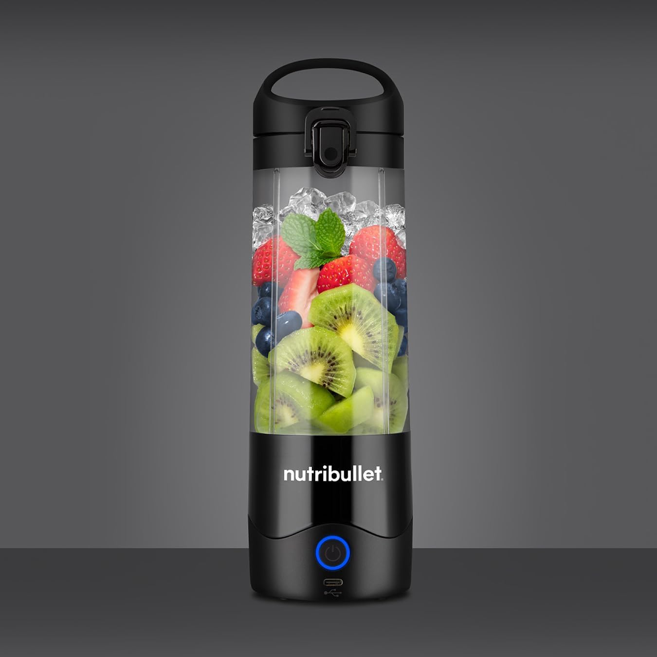 nutribullet Portable Blender in Black - Powerful Extractor Blade, 475ml Cup, To-Go Lid, USB-C Charging Cable & User Guide - Delivers 15+ Blending Cycles - Healthy Shakes On The Move - Image 11