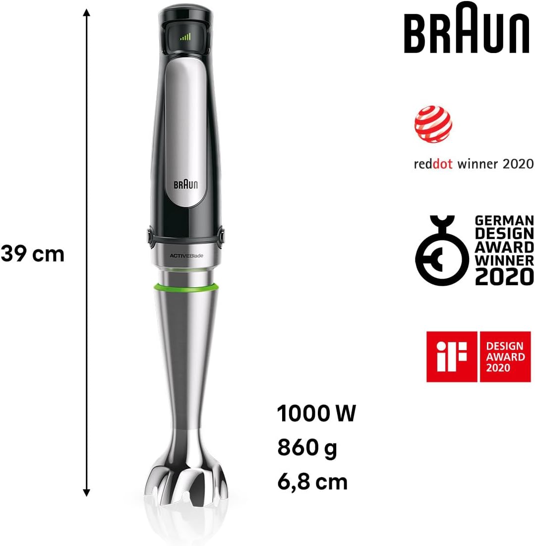 Braun MultiQuick 7 MQ7045 Hand Blender, Mixer, ActiveBlade System, EasyClick Plus System, Splash Control - Image 2