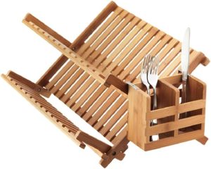 HOMION Dish Drainer Drying Rack Fol...