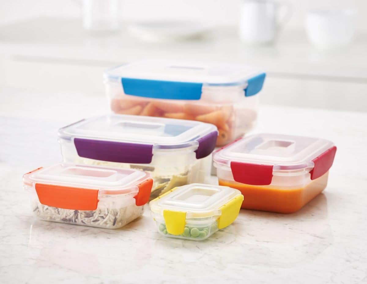 Joseph Joseph Nest Lock Food Storage Containers with Lids, 5 Piece Lunch Box Set, Leakproof & Airtight Meal Prep Containers, Space-Saving Kitchen Storage, Multicolour - Image 5