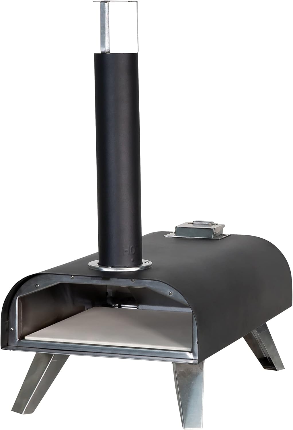 Zanussi ZPO1BPC Outdoor 12 Inch Wood Pellet Portable Wood Fired Pizza Oven with Paddle and Cover in Black, BBQ Oven & Smoker, Stainless Steel Foldable Legs - Image 15