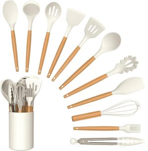 Kitchen Utensil Set, 12 PCS Silicon...