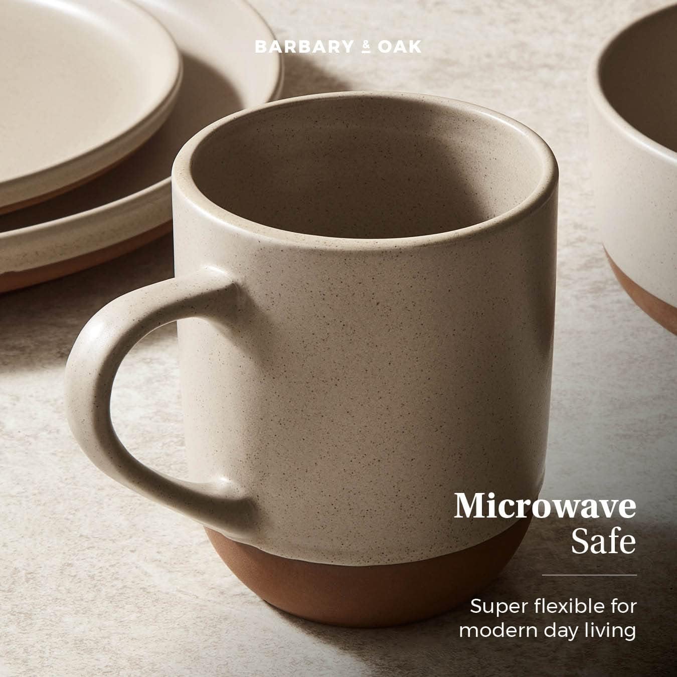 Barbary & Oak BO867014STN Verona 16-Piece Dinnerware Set, Crafted In Terracotta, Stone - Image 6