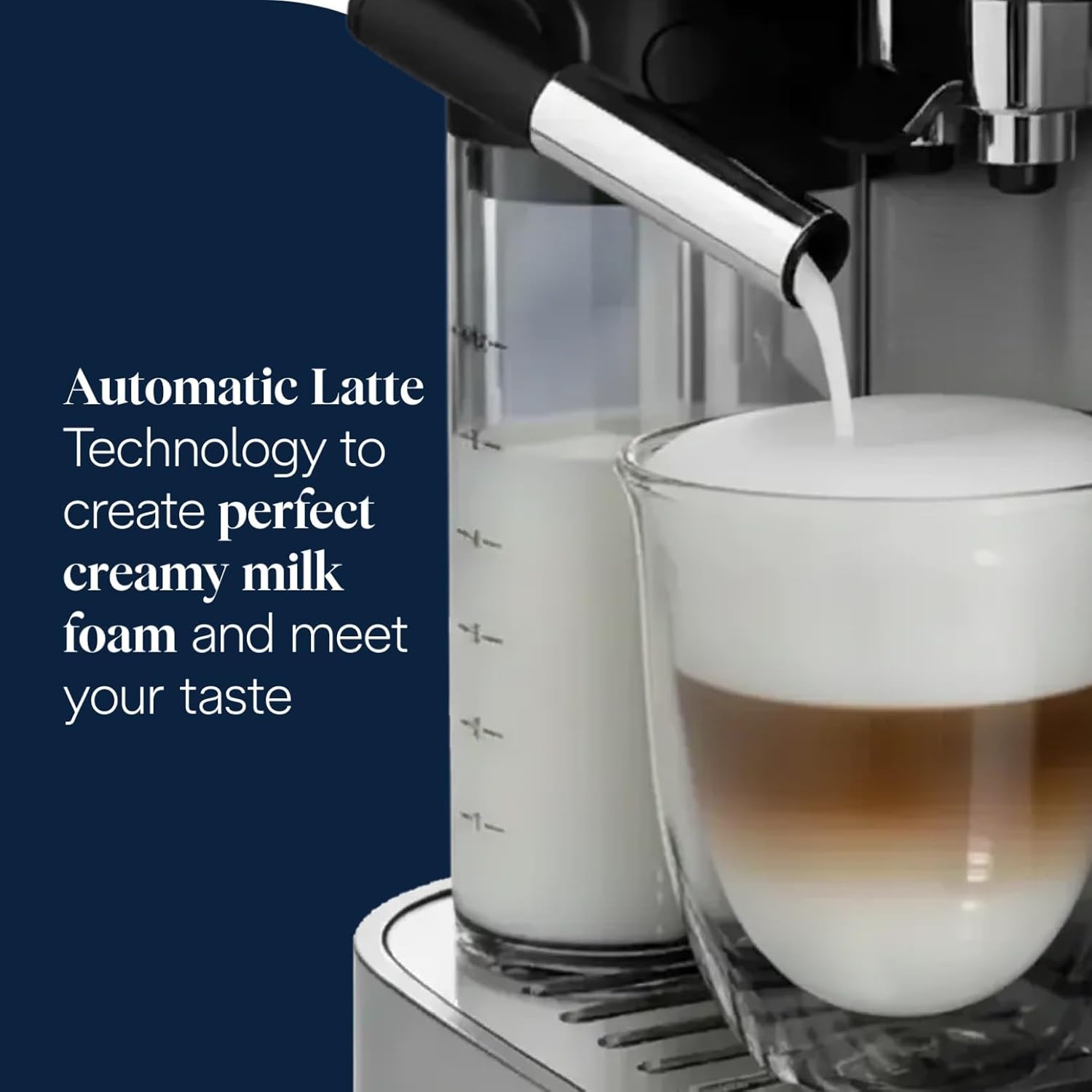 De’Longhi Magnifica Evo Next - Perfetto Automatic Coffee Machine with LatteCrema Automatic Milk Frothing, 13 One-Touch Drinks, Colour Touch Display, Silver Black (ECAM310.80.SB) - Image 6