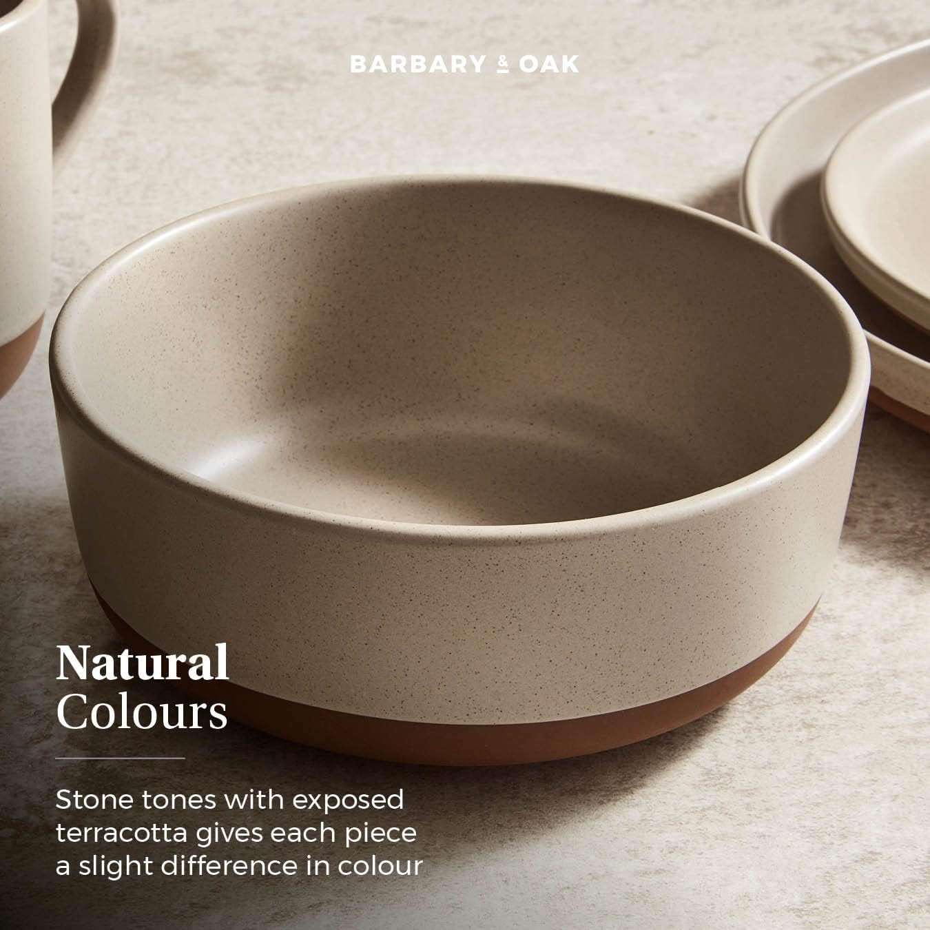 Barbary & Oak BO867014STN Verona 16-Piece Dinnerware Set, Crafted In Terracotta, Stone - Image 7