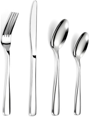 BEWOS 32 Pcs Stainless Steel Cutler...