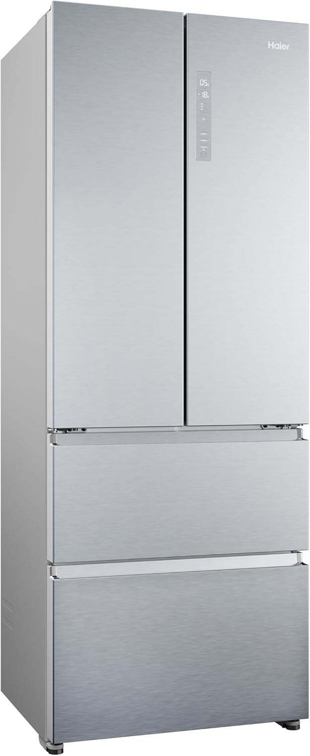 Haier FD 70 Series 5 Freestanding American Fridge Freezer, 4 Doors, Total No Frost, E Class, Air Surround, MyZone Plus, Touch Display, 446L Total Capacity, Gentle Silver, 70x68x190 cm - HFR5719ENMG - Image 3