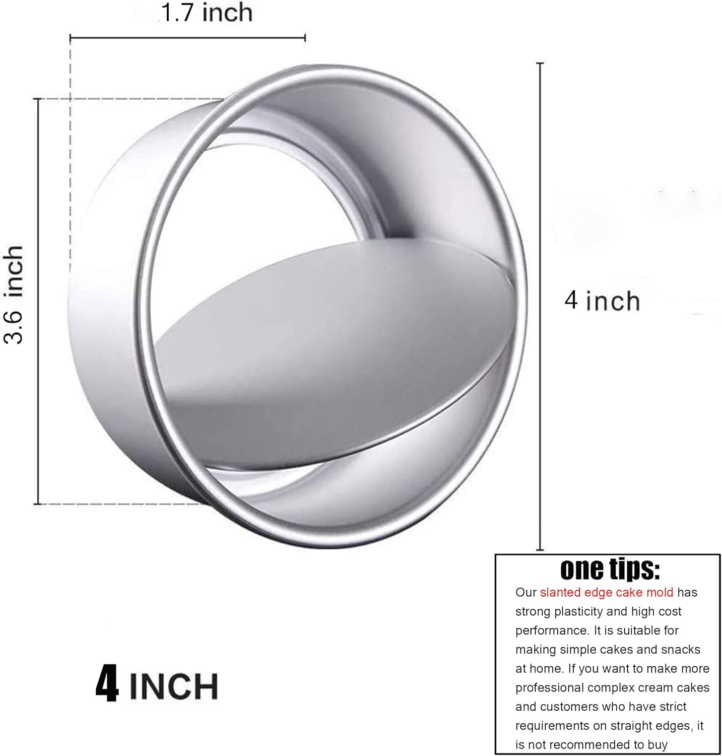 KENIY 2 Pack 4-Inch Non-Stick Deep Aluminum Round Cake Pan with Removable Bottom for Wedding/Birthday/Christmas Cake Baking Round Cake Tin Set with Loose Base (4 inch) - Image 2