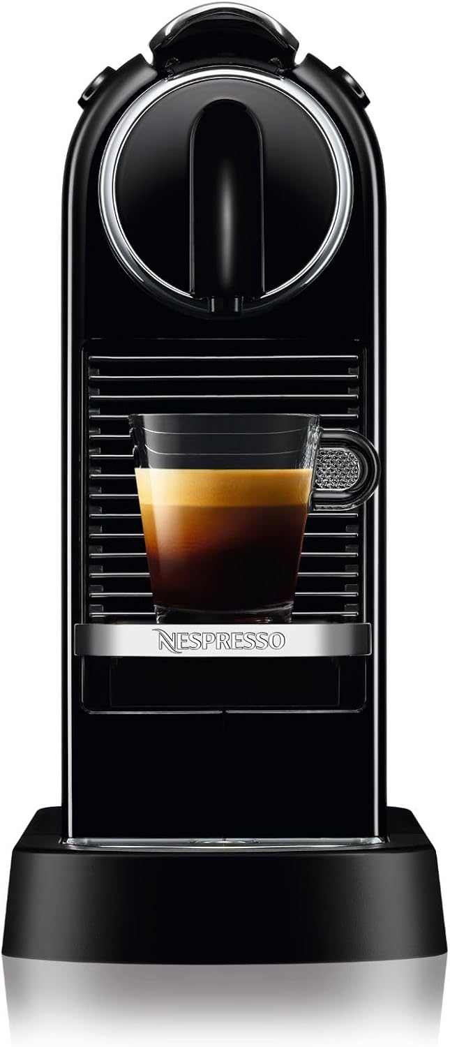 Nespresso Citiz Coffee Machine by De'Longhi for Original Coffee Pods, Italian Inspired Espresso, Quality Coffee, Starter Capsule Set Included, EN167.B, Black