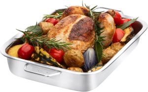 Stainless Steel Roasting Pan with R...