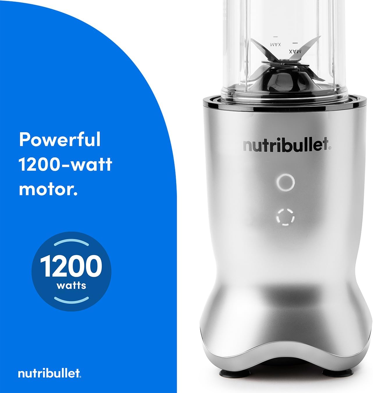 nutribullet Ultra 1200W Personal Blender Silver - With Rapid Extractor Blade, 900ml Cup, To-Go Lid & Guide - Quiet Yet Powerful Single Serve Blender - Illuminated Interface with 2 Blending Options - Image 3