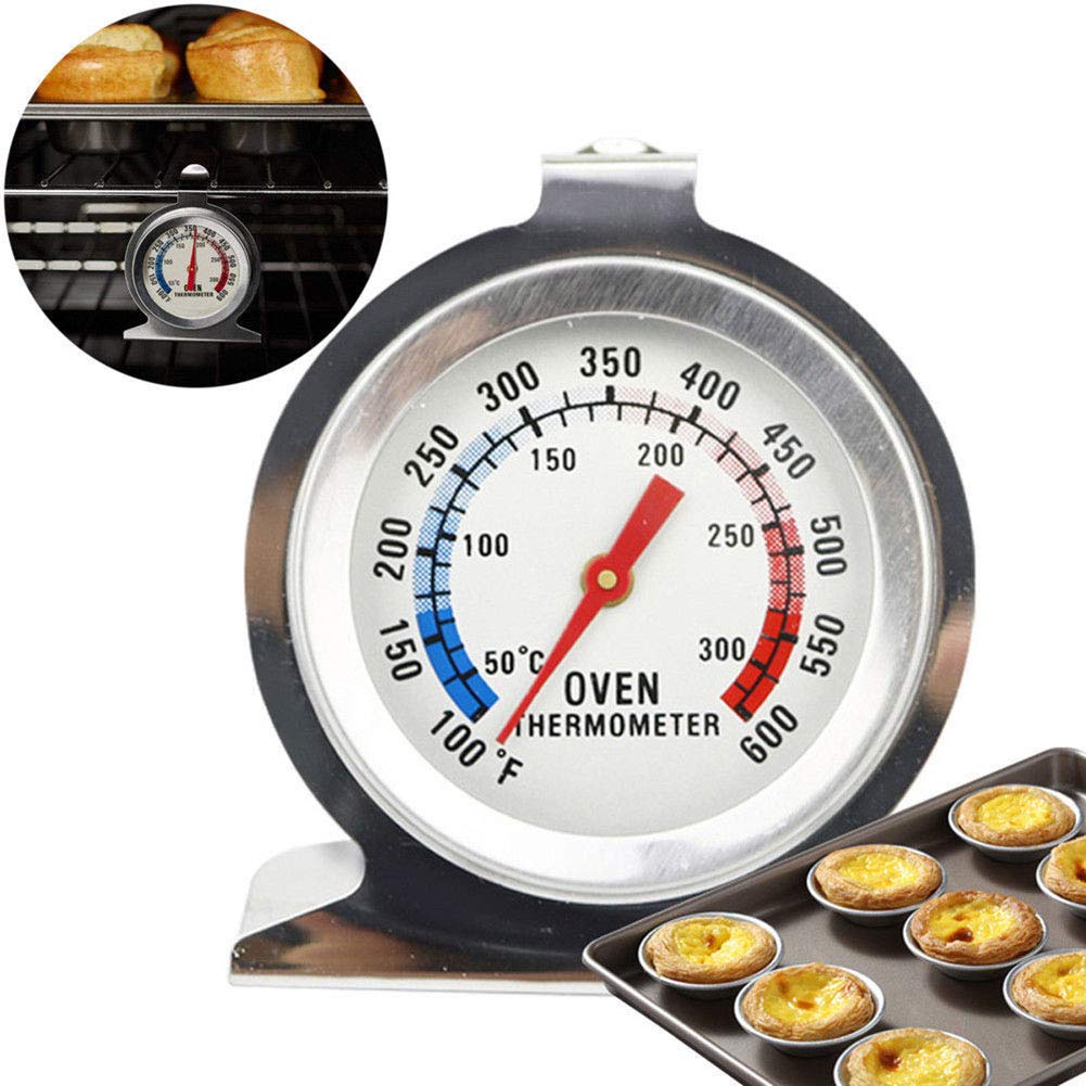 Stainless Steel Dial Oven Thermometer - Pack of 2, Portable Food Cooking & Baking Temperature 50-300℃ Measurement Range for Home Kitchen - Image 4
