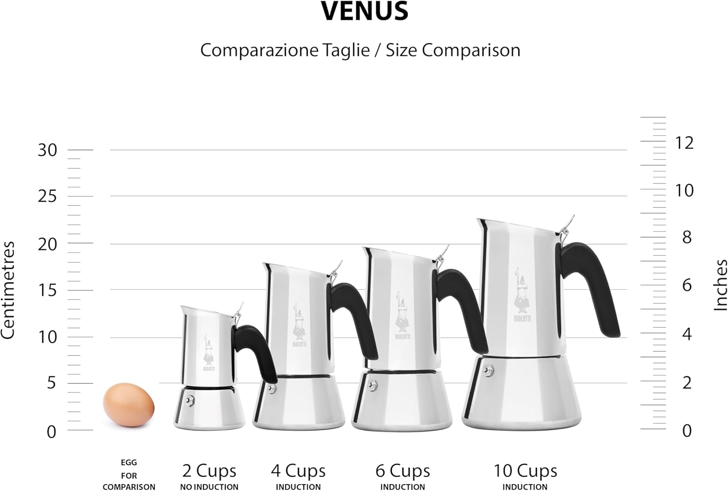 Bialetti - New Venus Induction, stainless steel hob espresso coffee maker, suitable for all heat sources, 6 cups, aluminum, silver - Image 6