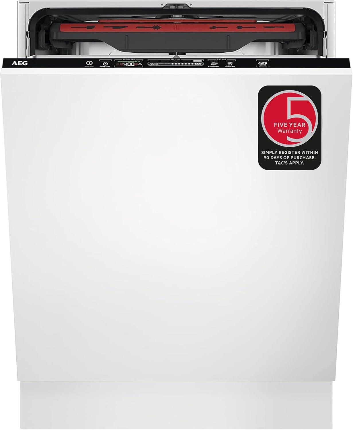 AEG FSS64907Z Fully integrated Dishwasher with AirDry Technology, 6000 Series, MaxiFlex Drawer, SatelliteClean, 14 Place Settings, QuickSelect Touchscreen, 550x596x818 mm