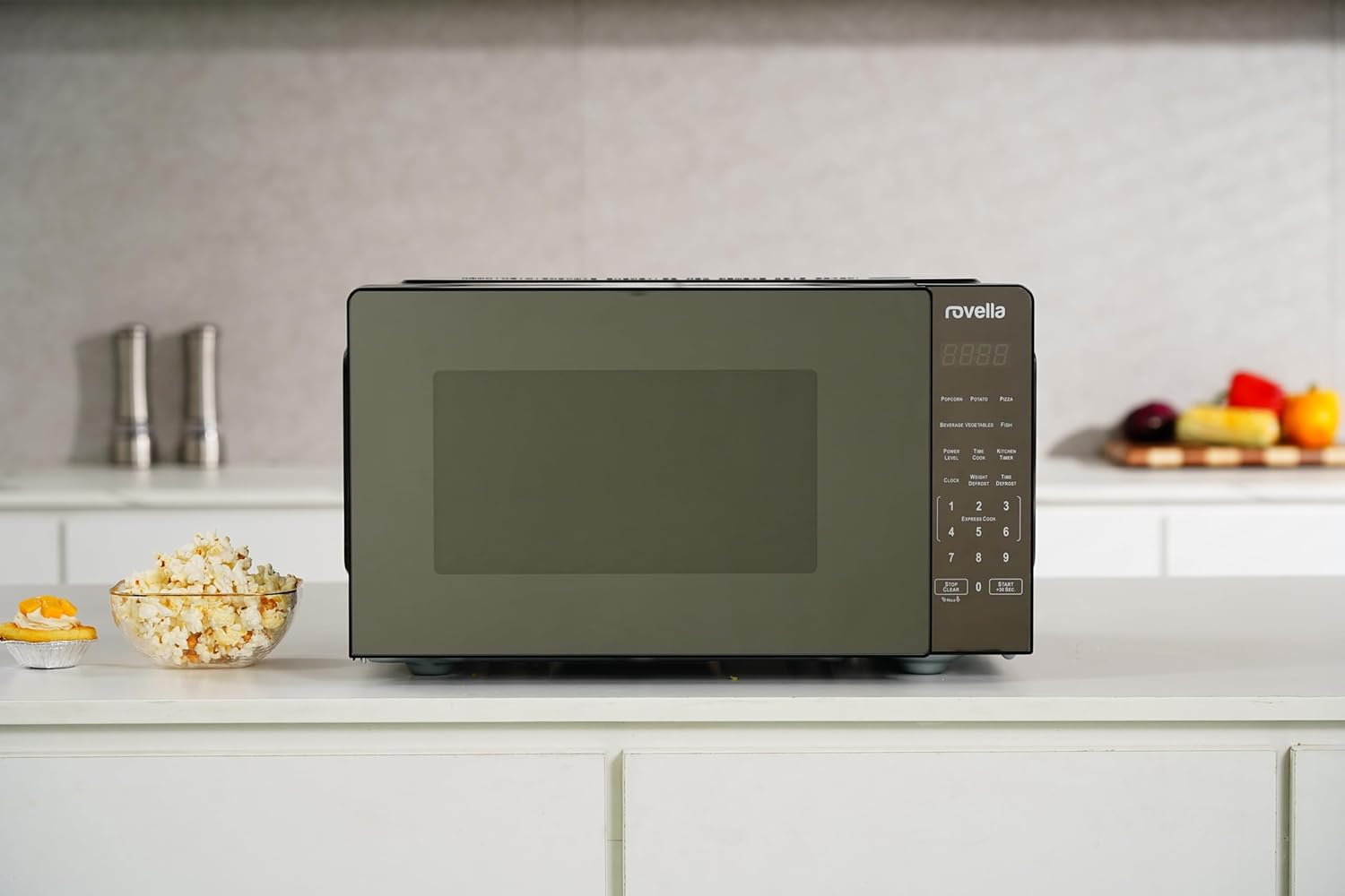23L Digital Microwave Oven 900W - Premium Black Mirror Finish, 11 Power Levels, 6 Auto Programmes, Touch Control Panel, Child Lock - Image 2