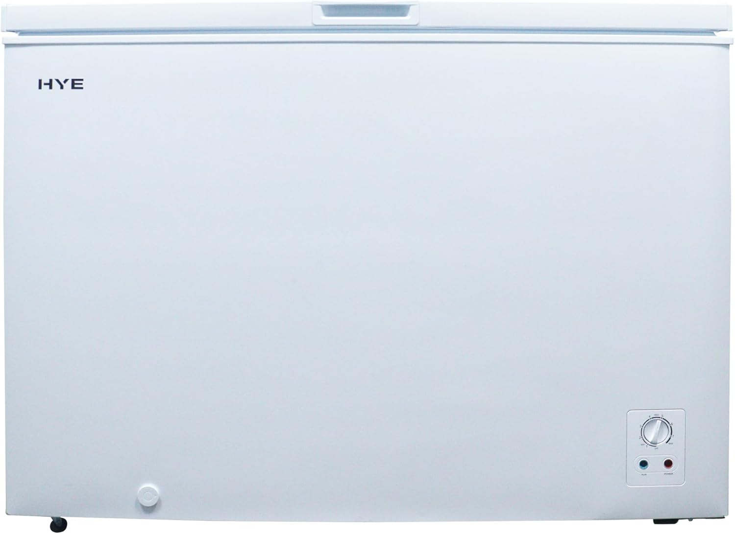 HYE Chest Freezer - 299L Freezer, Quiet 41 dB Operation, Mechanical Temperature Control, Freestanding Design, White, Perfect For Utility Rooms, Garages & Outbuildings - RF01CF299W24