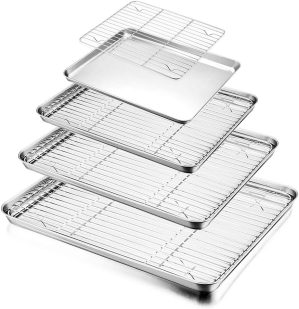 HaWare Baking Tray with Rack Set (4...