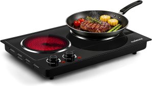 Electric Hob, CUSIMAX Double Hot Pl...