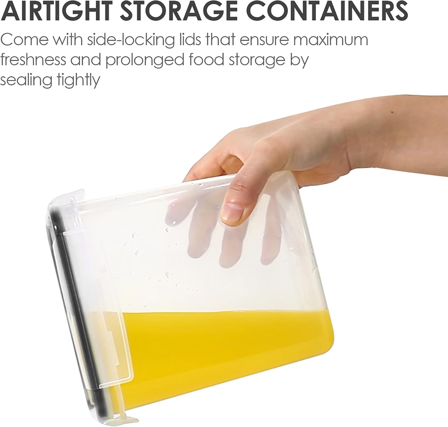 Vtopmart Set of 16 Airtight Food Storage Containers, Kitchen and Pantry Organisation, BPA-Free Plastic Container for Flour, Sugar and Spaghetti, with 24 Labels (Black) - Image 4