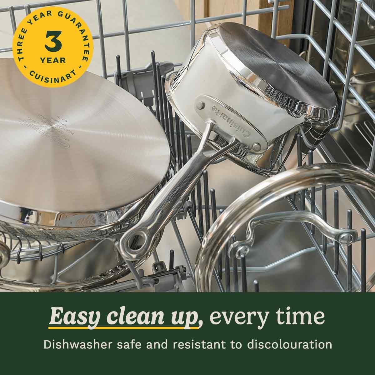Cuisinart® Chef’s Classic™ Stainless Steel Cookware Set | 11-Piece: Saucepans, Frying Pans, Stockpot, Steamer | Induction-Ready, Aluminium-encapsulated Base | Cool Grip™ Handles - Image 7