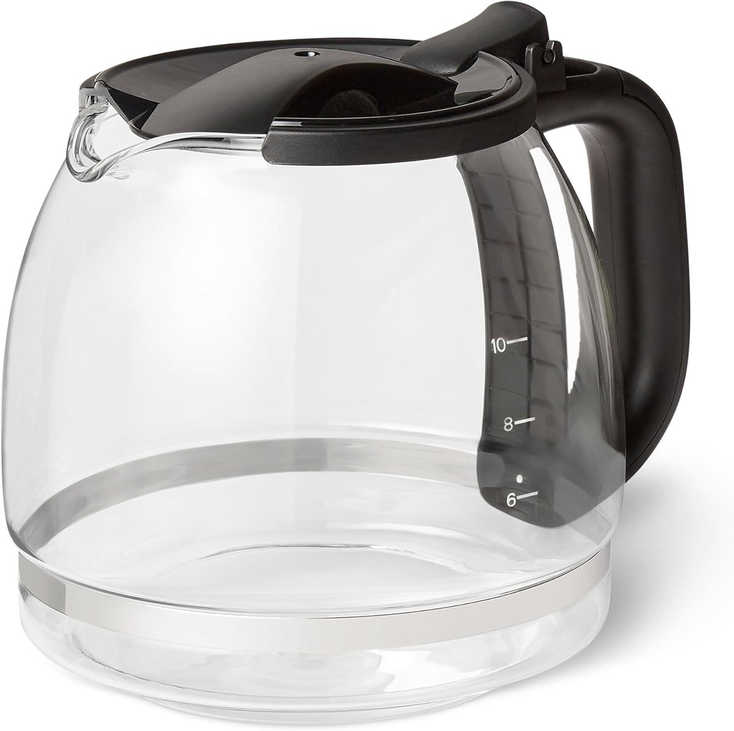 Amazon Basics Replacement Glass Jug with Lid for Amazon Basics Coffee Maker, 1.25L/ 10 Cups Capacity