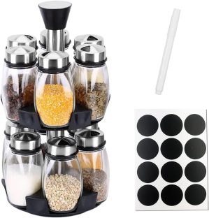 2-Tier Revolving Spice Rack Organiz...