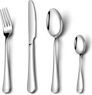 Cutlery Set, NINIROR 16 Piece Food-...