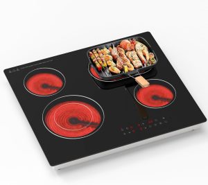 4-Zone Electric Ceramic Hob 6700W, ...