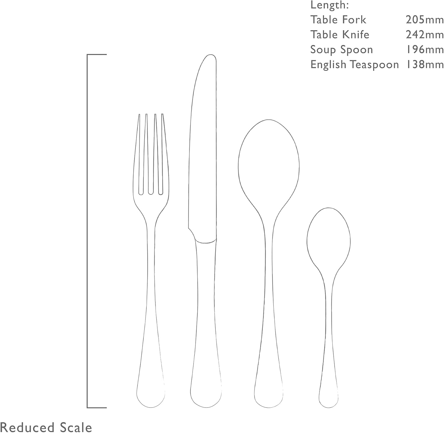 Robert Welch Radford Bright, 24 Piece Cutlery Set for 6 People. Made from Stainless Steel. Dishwasher Safe. - Image 3