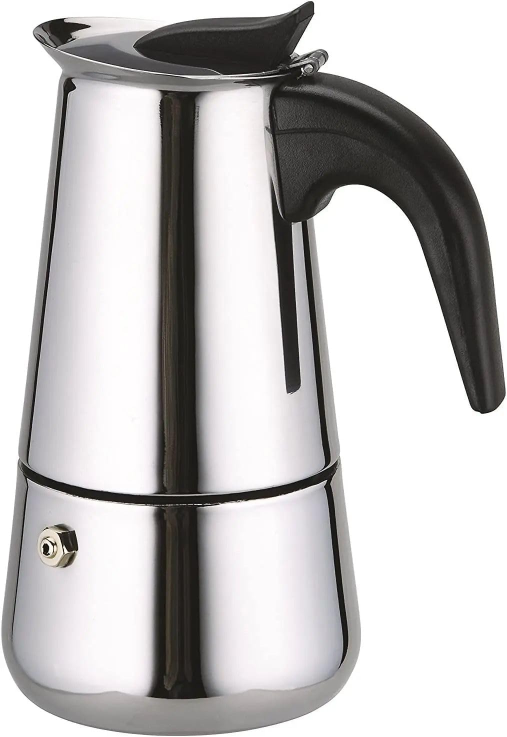 Solazzia Coffee Maker 4 Cup Moka Pot Stainless Steel Percolator coffee pot Espresso Maker, Compatible with Gas, Electric, Ceramic, and Induction stovetops(6.6 fl oz/200 ml)
