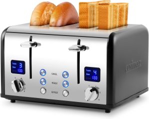 Toaster 4 Slices, Cusimax Stainless...