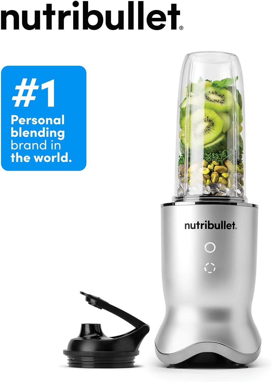 nutribullet Ultra 1200W Personal Blender Silver - With Rapid Extractor Blade, 900ml Cup, To-Go Lid & Guide - Quiet Yet Powerful Single Serve Blender - Illuminated Interface with 2 Blending Options - Image 11
