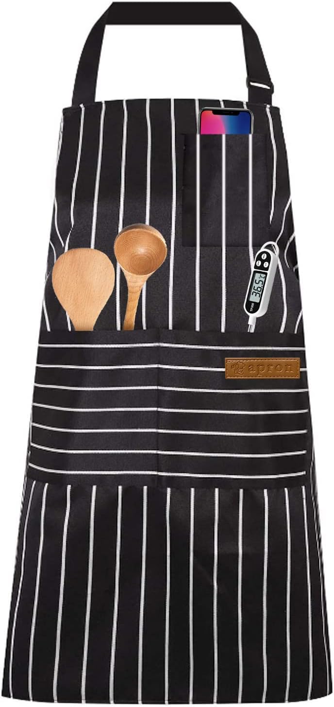 OWill Adjustable Apron Unisex Apron with Pocket Cooking Kitchen Accessories Chef Aprons for Women Men Home Kitchen Butchers BBQ Restaurant