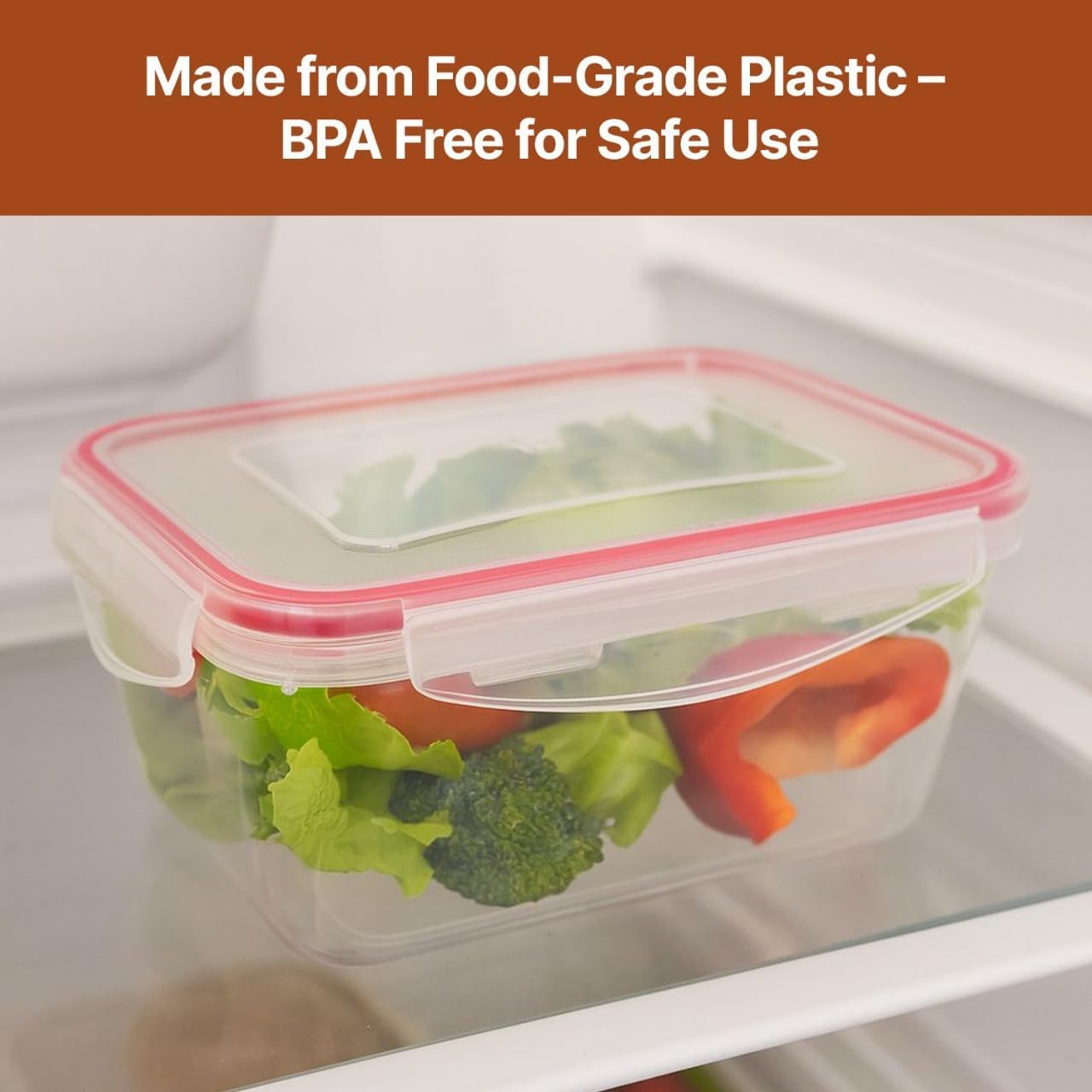 delka Airtight Food Storage Containers Pack of 10 (5 x 400ml & 5 x 1000ml) BPA-Free Plastic with Lids – Stackable & Leak-Proof Meal Prep Boxes, Microwave, Freezer & Dishwasher Safe, Kitchen Organiser - Image 2