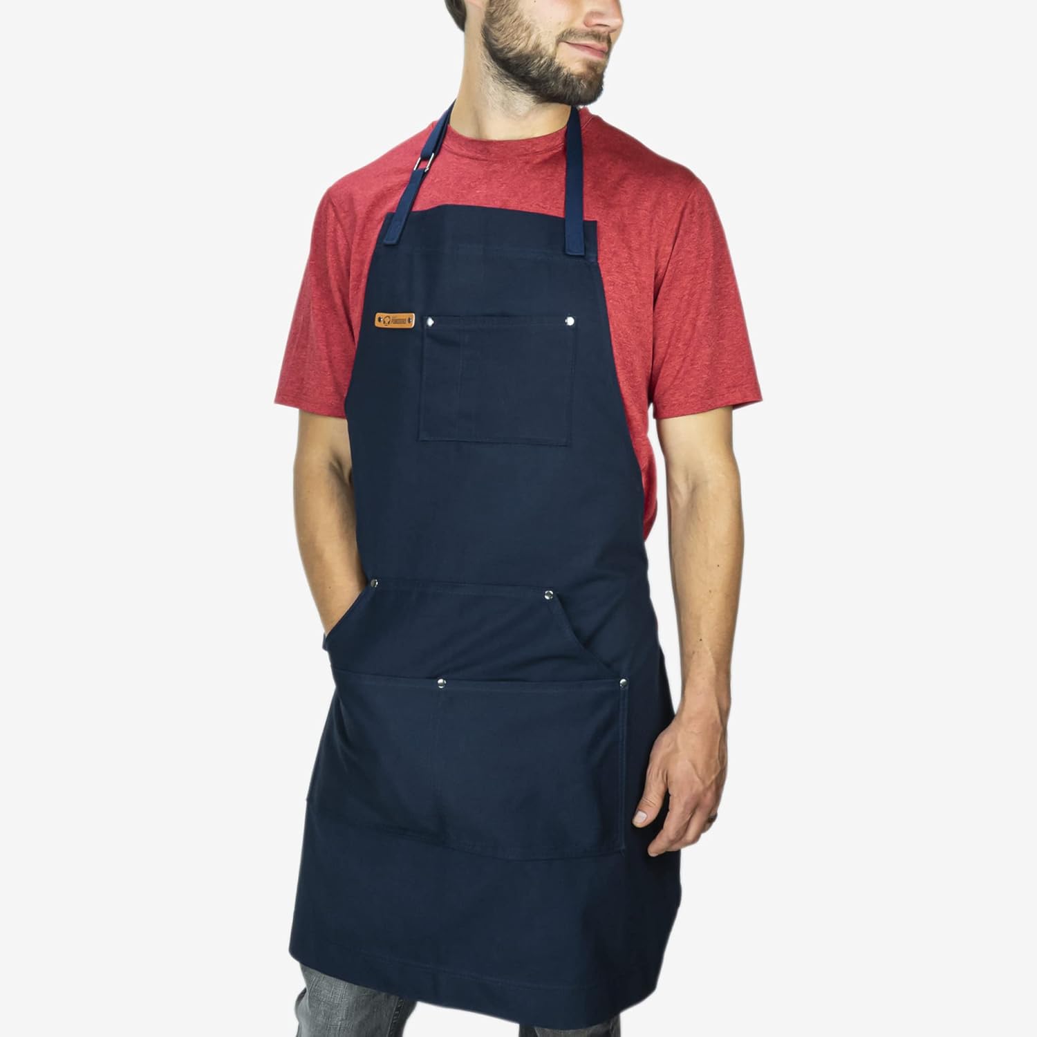 Chef Pomodoro Chef Apron - Top Recommended - Adjustable Pockets, Bibs - Designed for Home, Kitchen, BBQ, Grill Use - Image 8