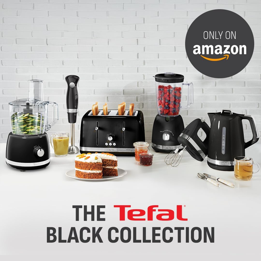 Tefal Black Collection Blender, 2L Jug, 2 Speeds, Pulse Mode, Kitchen Blender, 6 Stainless Steel Removable Blades, Smoothies, Milkshakes, protein Shakes, Cocktails, Ice Crush, Soups, 500W BL3558G0 - Image 8