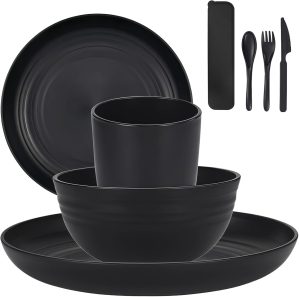 Plates and Bowls Set, Unbreakable C...