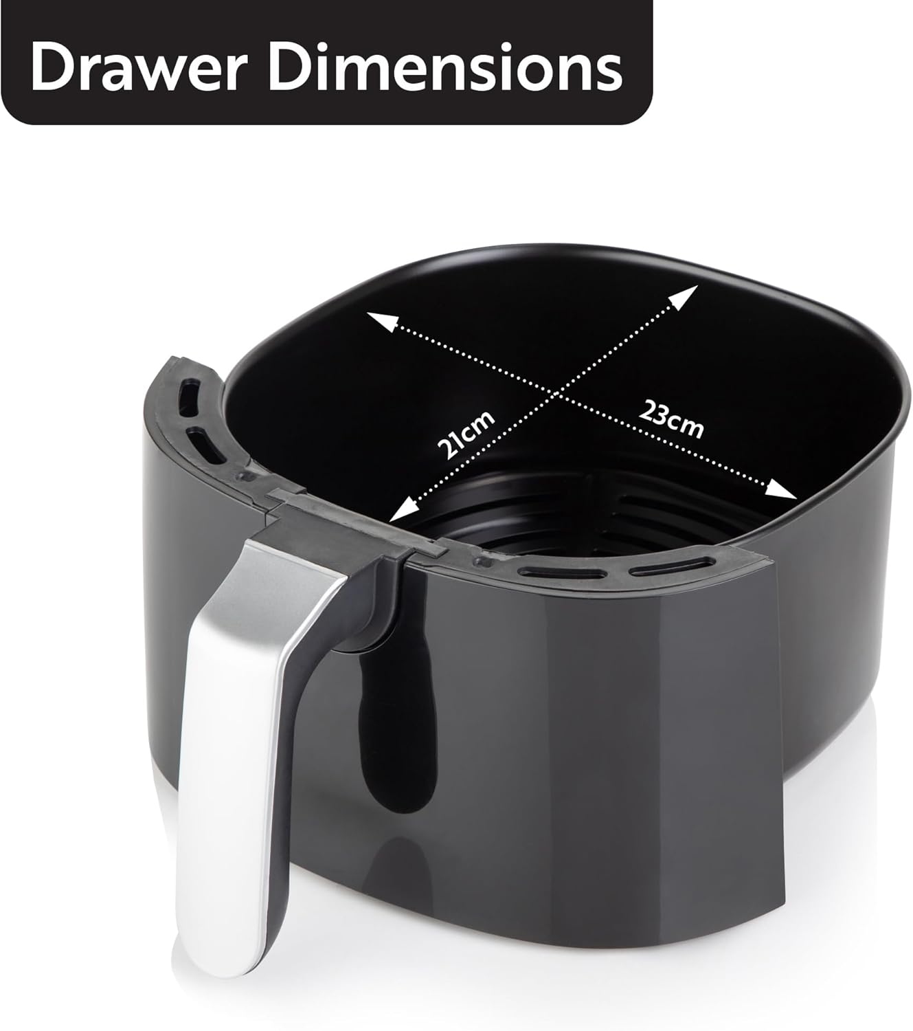 Vitinni 3.8L Air Fryer, Small and Compact, Easy to Control Manual Air Fryer, Perfect for Smaller Kitchens and Caravans, Rapid Circulation Reaching 200 Degrees Celsius, 30 Minute Timer - Image 5