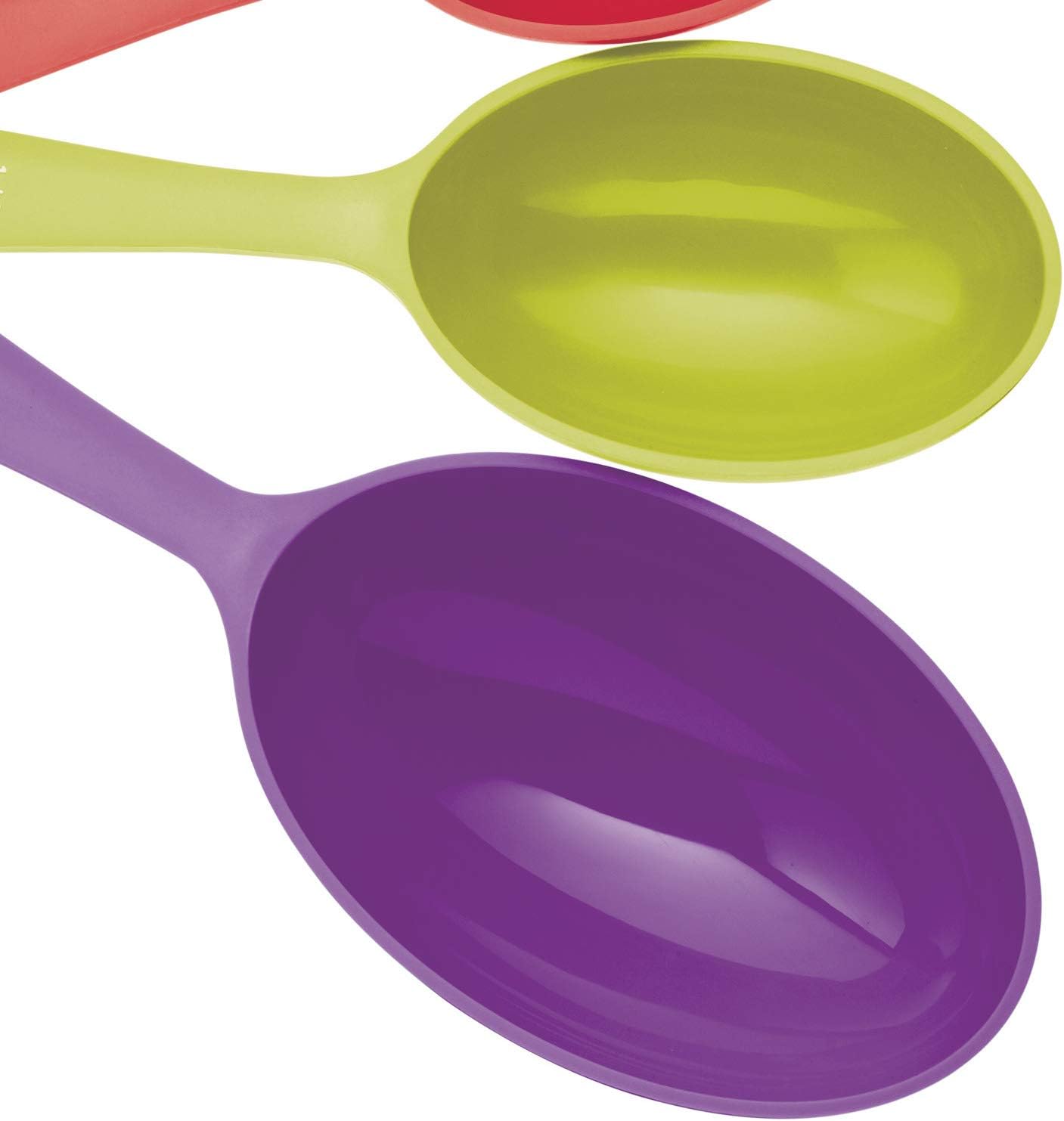 Colourworks 4 Piece Measuring Cup Set, Multi-Coloured Plastic Rainbow Scoops/Spoons Kitchen Utensils, Accessories for Cooking and Baking, Brights - Image 3