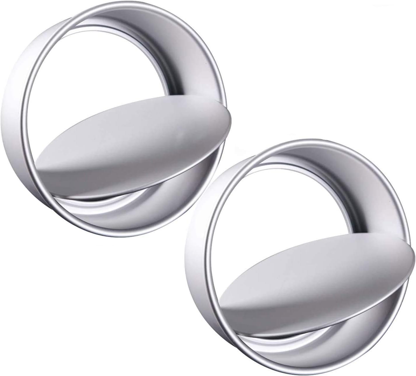 KENIY 2 Pack 4-Inch Non-Stick Deep Aluminum Round Cake Pan with Removable Bottom for Wedding/Birthday/Christmas Cake Baking Round Cake Tin Set with Loose Base (4 inch)