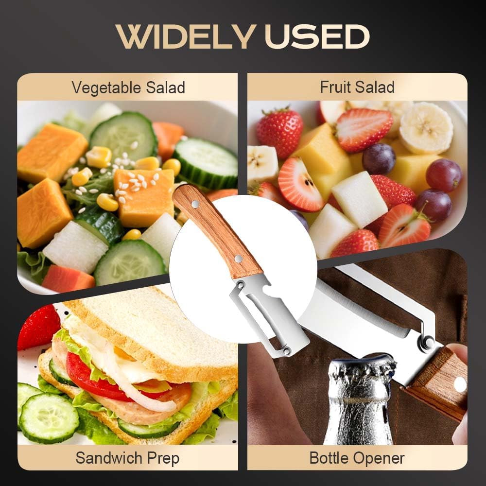 Multi-Functional Vegetable Peeler for Kitchen, 2026 New Vegetable Peeler, Ergonomic Potato Peeler & Fruit Slicer, Sharp Blade for Carrot, Apple, Kiwi, Orange, Easy Grip Kitchen Tool (2pcs) - Image 5