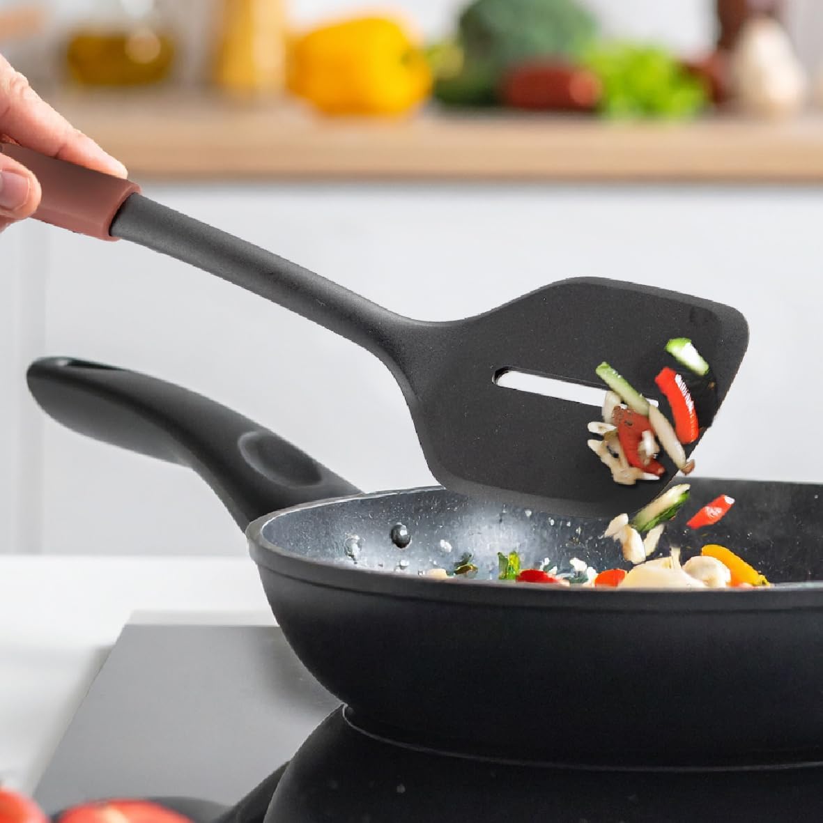 Blackmoor Kitchen Utensil Set 6-Piece with Rotating Stand/Heat-Resistant Nylon/Scratch-Free/Dishwasher Safe/Cooking Tools for All Pan Types 68609 - Image 6